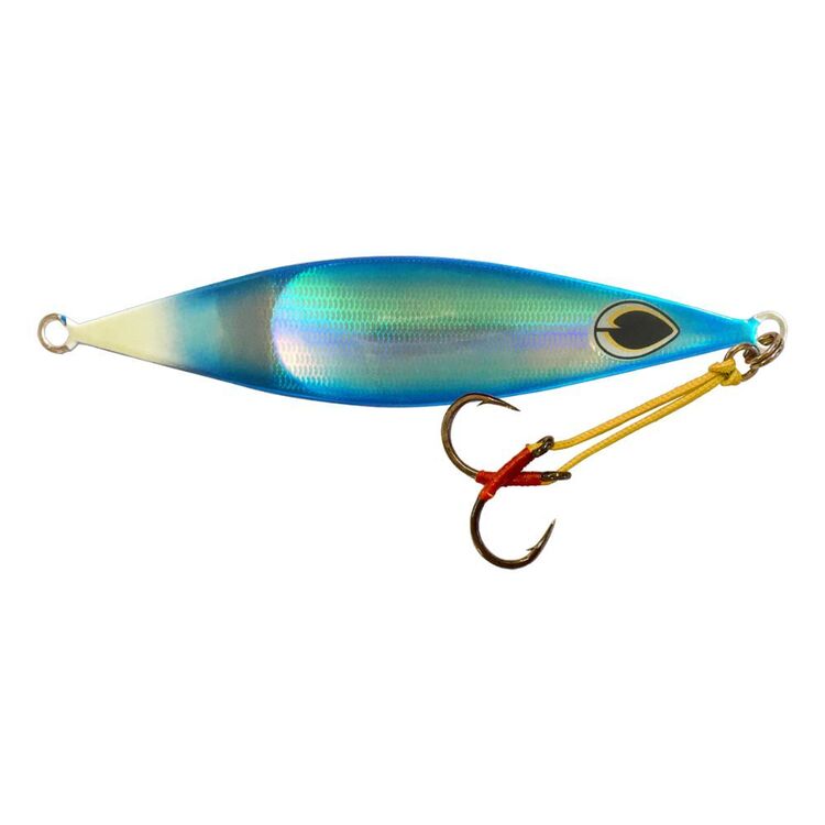 Black Magic 150g Flipper Deep Water Metal Jig Blue & Lumo Stripe 150 g