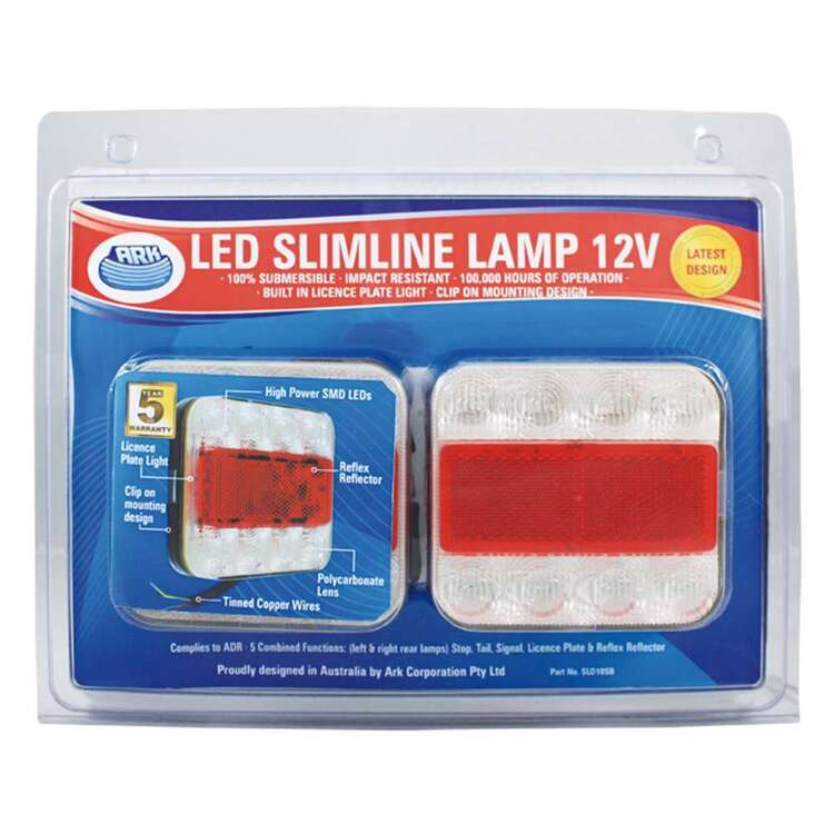 Ark Trailer Lights SLD10 Led Slim Line Combo Pack