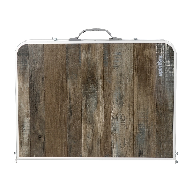 Spinifex Aluminium 90cm Camp Table Faux Wood 90 cm