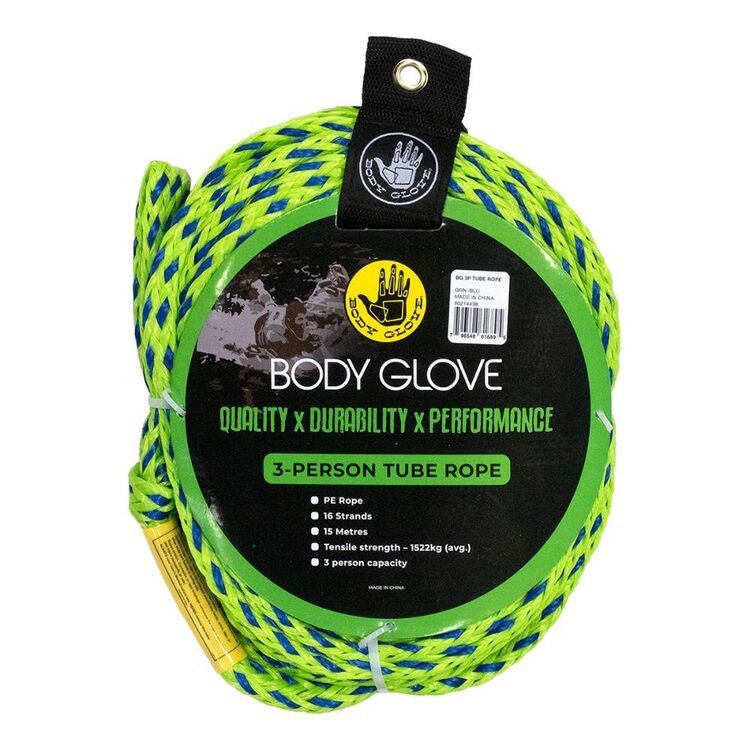 Body Glove 3 Person Tow Tube Rope Green & Blue