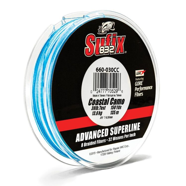 Sufix 832 Braid Line 150 Yard Spool Coastal Camo
