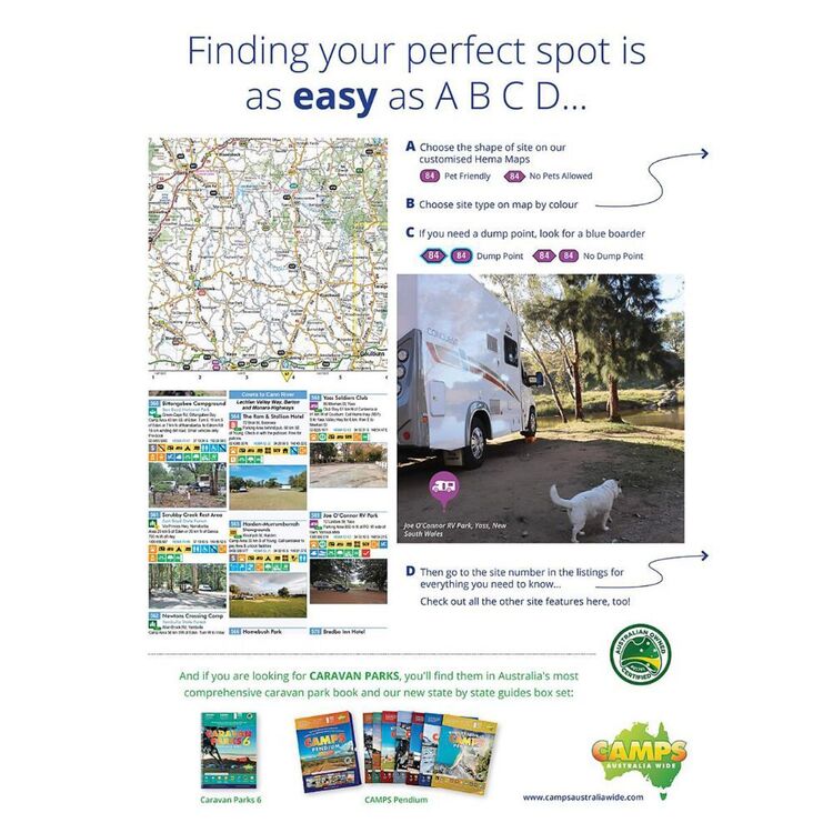 Camps 12 Australia Wide Free & Budget Camping Sites Guide Easy To Read Edition Multicoloured B4