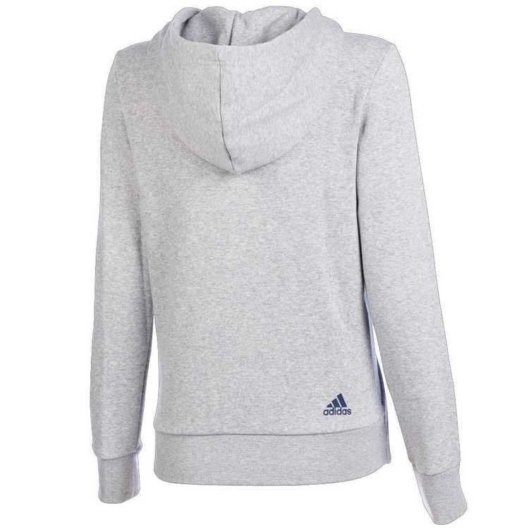 adidas Women's Essentials Linear Full Zip Hoody Grey