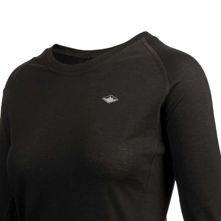 Mountain Designs Women's Merino Blend Long Sleeve Top Black