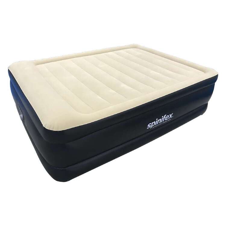 Spinifex Dreamline Double High Airbed Queen Cream Cream & Blue