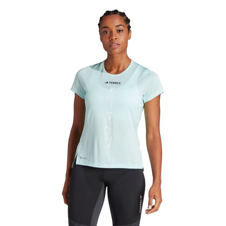 adidas Women's Terrex Agravic Trail Running Tee Semi Flash Aqua