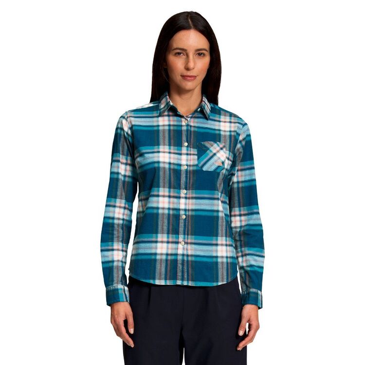 The North Face Women's Pacific Long Sleeve Shirt Goblin Blue Medium Bold Shadow