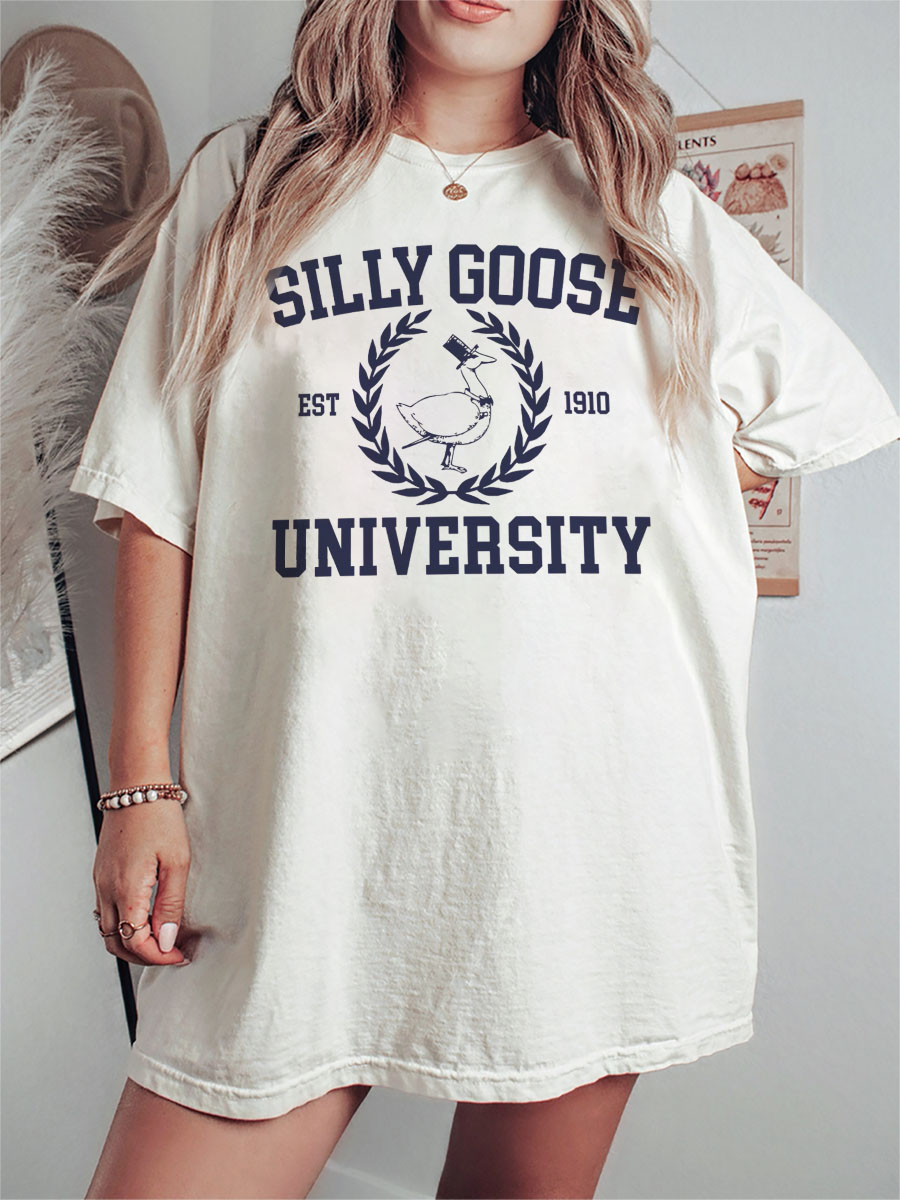 Silly Goose University Crewneck Tee