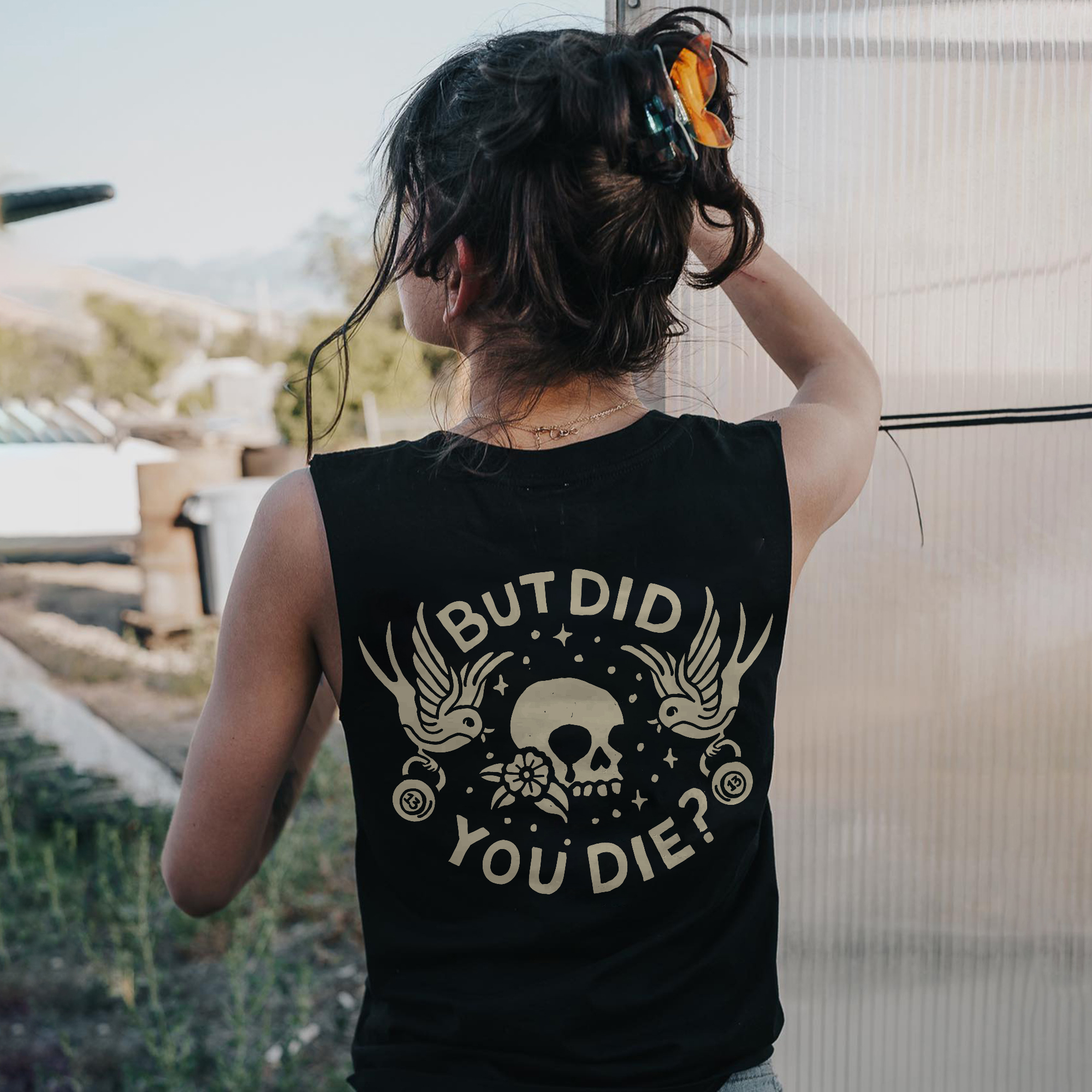 But Did You Die? Printed Skull Tank