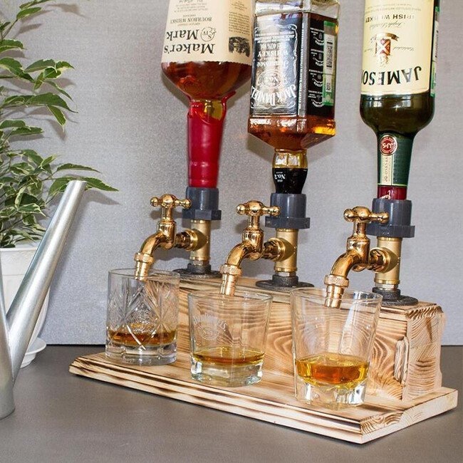 Whiskey wood Dispenser/Handmade Wooden Alcohol Dispenser