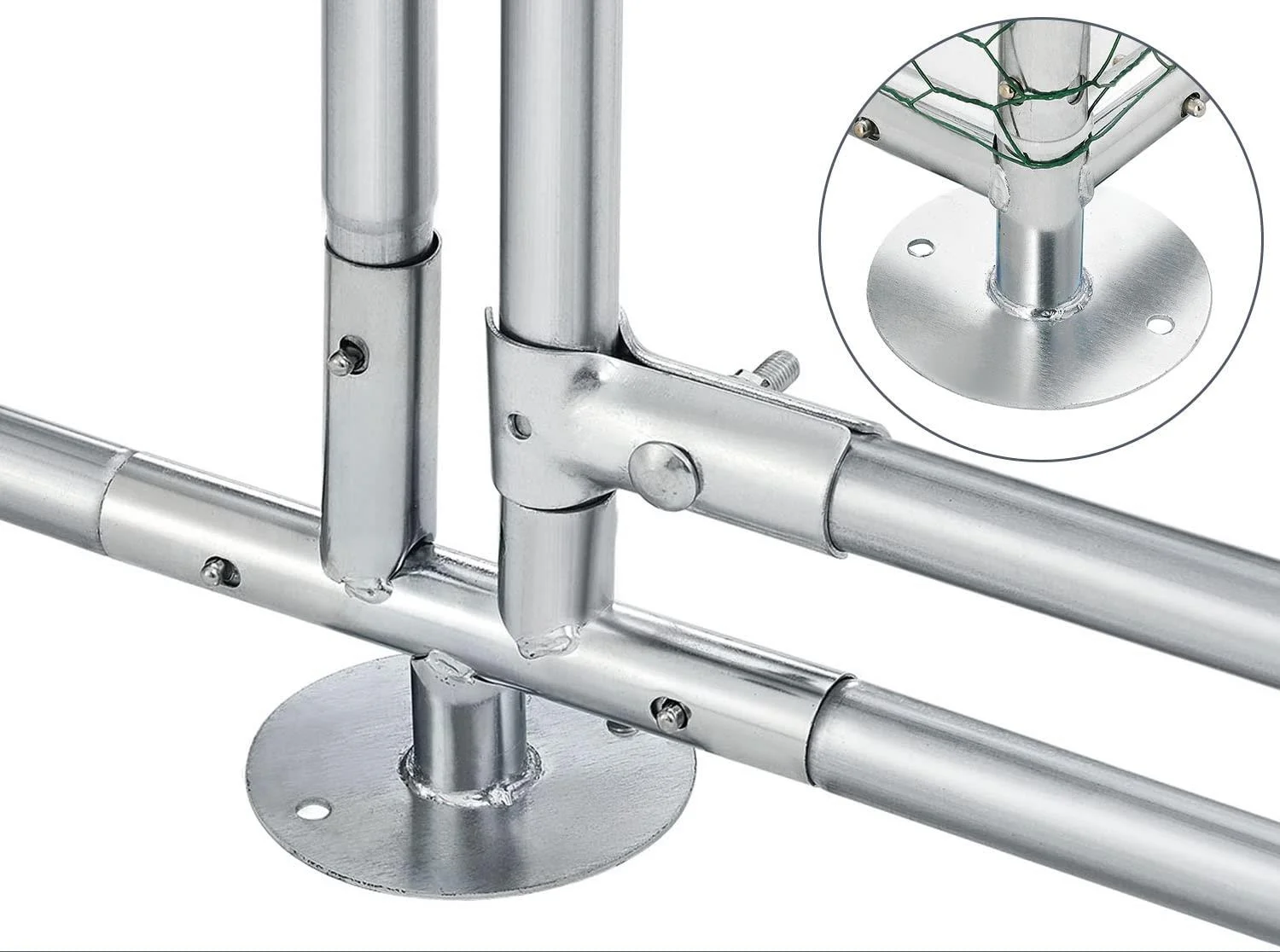 Spacious Large Galvanized Metal Chicken Coop with Waterproof and Anti-Ultraviolet Cover Walk-in Chicken Run and Hen Pen Cage for Rabbits and Ducks Outdoor Wire Poultry Cages (10‘ L x 6.