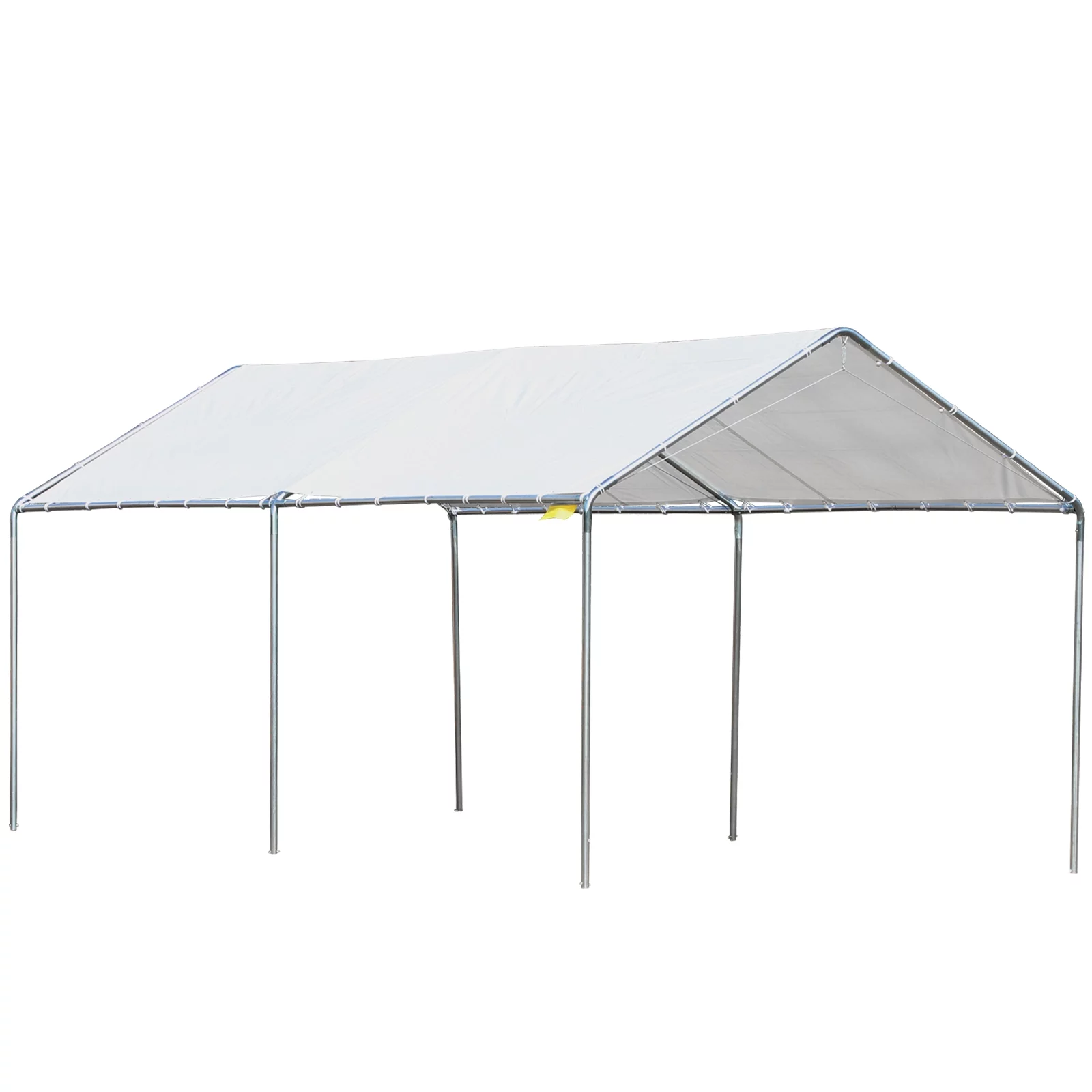 2025 Outsunny 10'x20' Carport Heavy Duty Galvanized Car Canopy with Included Anchor Kit, 3 Reinforced Steel Cables, White