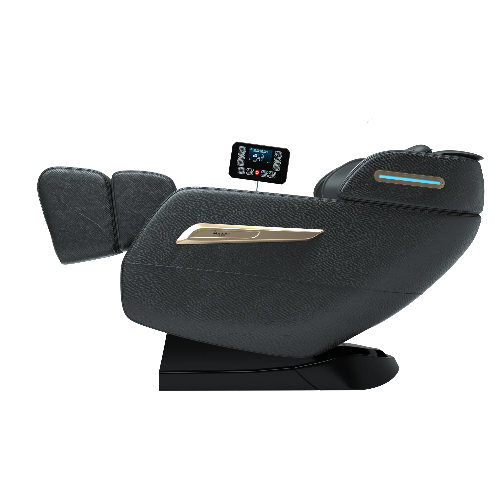 2024 4D Zero Gravity Massage Chair, Full Body Shiatsu Recliner with Yoga Stretching, SL Track, Intelligent Voice Control, Calf Kneading, Calfrest Extension, Premium Black Leather