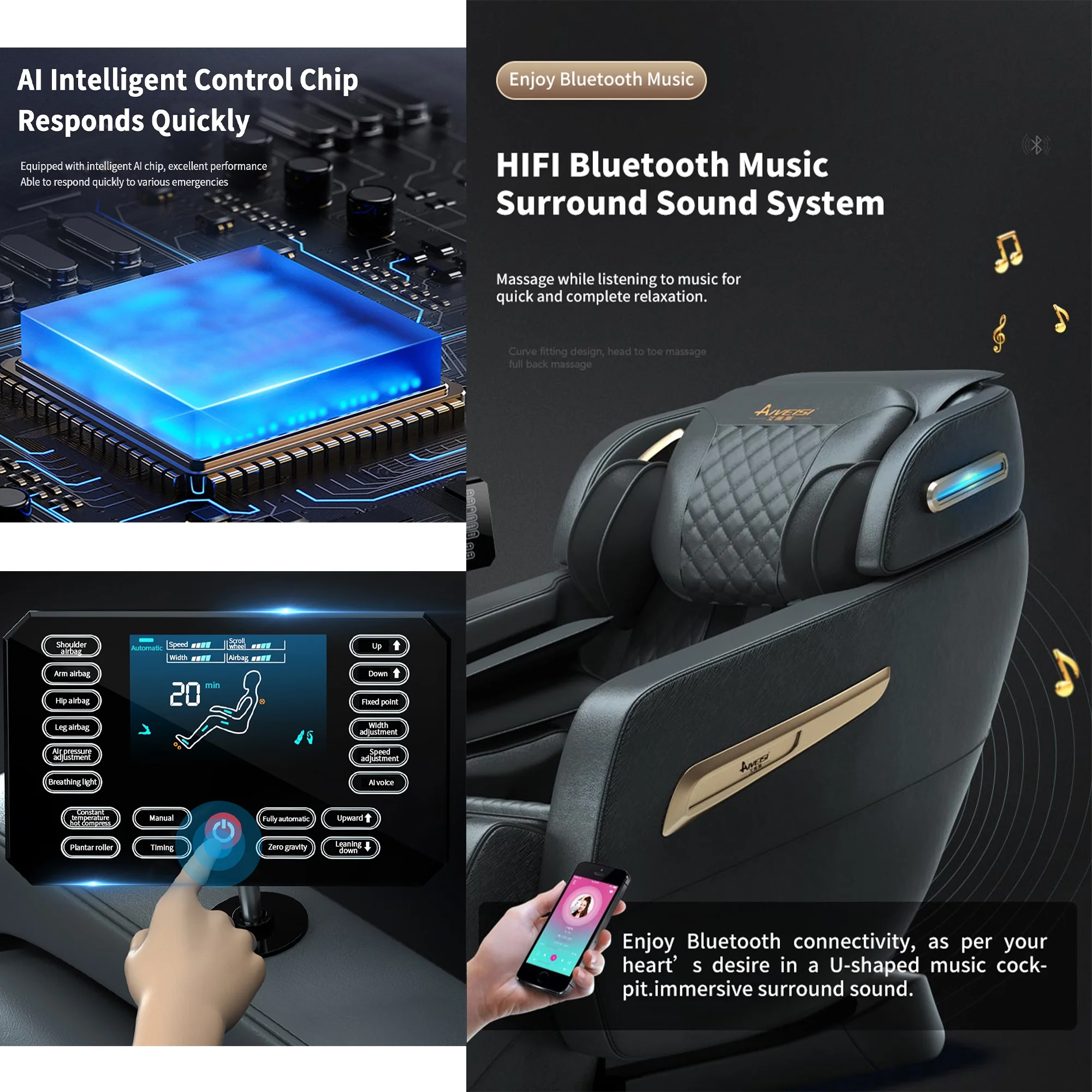 2024 4D Zero Gravity Massage Chair, Full Body Shiatsu Recliner with Yoga Stretching, SL Track, Intelligent Voice Control, Calf Kneading, Calfrest Extension, Premium Black Leather