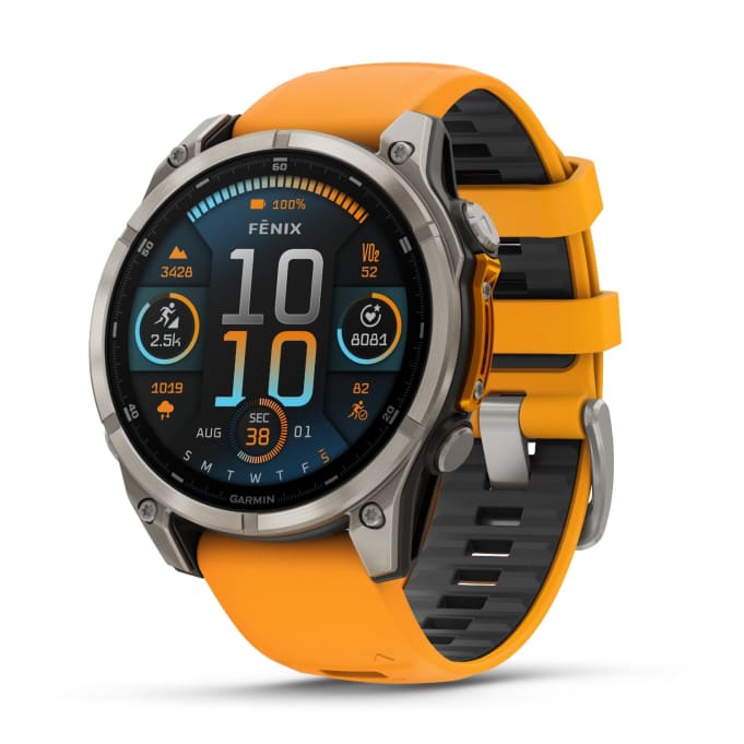 Garmin Fenix 8 47mm AMOLED Sapphire Multisport Smartwatch - Graphite/Orange