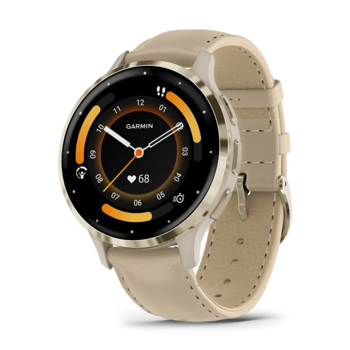Garmin Venu 3S Health and Fitness GPS smartwatch + Leather Strap