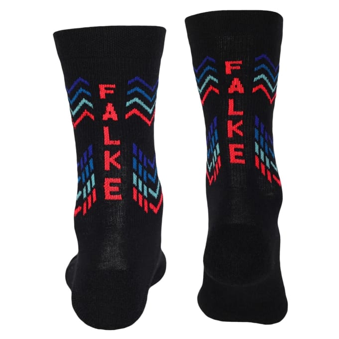 Falke Limited Edition Zig Zag Multisport Black/Blue Socks (Size 8-12)