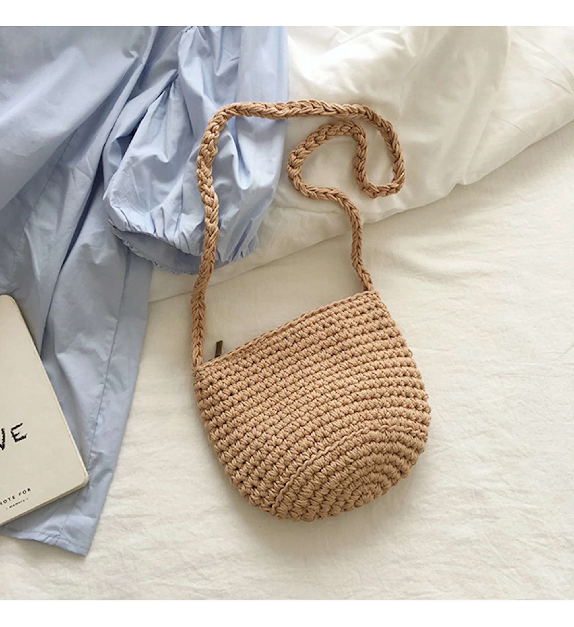 Small Cotton Knitted Shoulder Bag