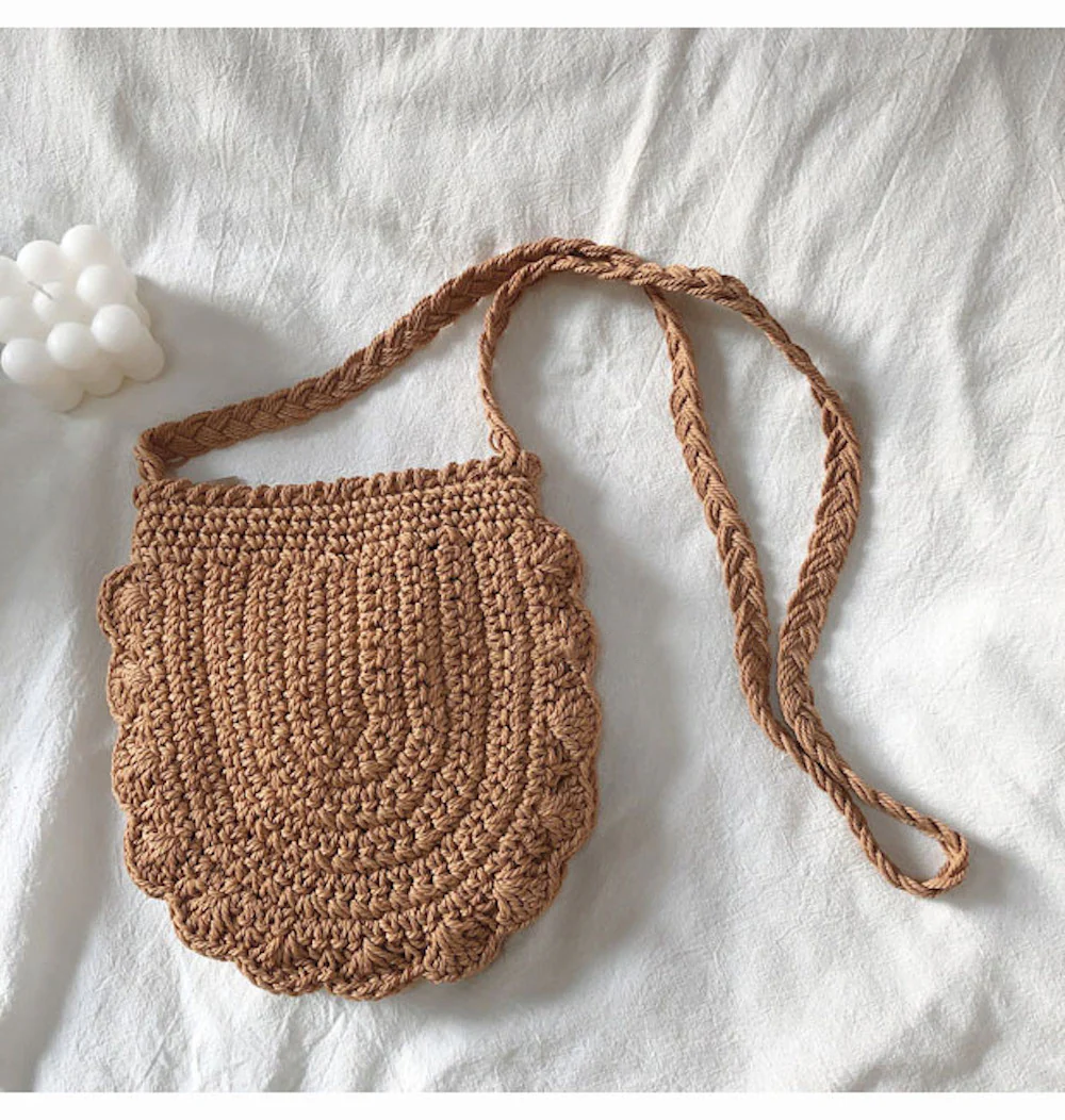 Mini Cotton Knitted Shoulder Bag