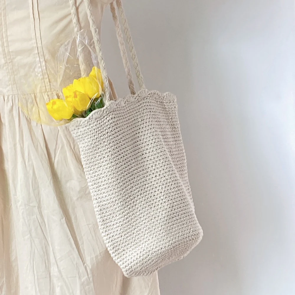 Cotton Woven Shoulder Bag