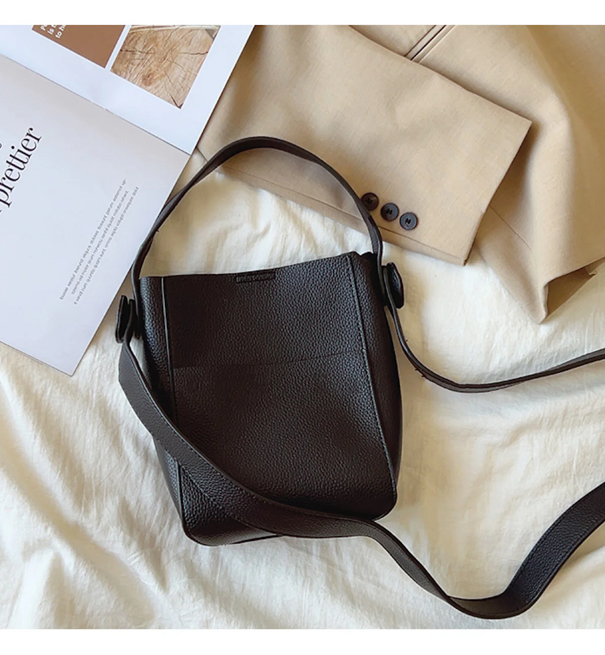 Simple Leather Camera Sling Bag