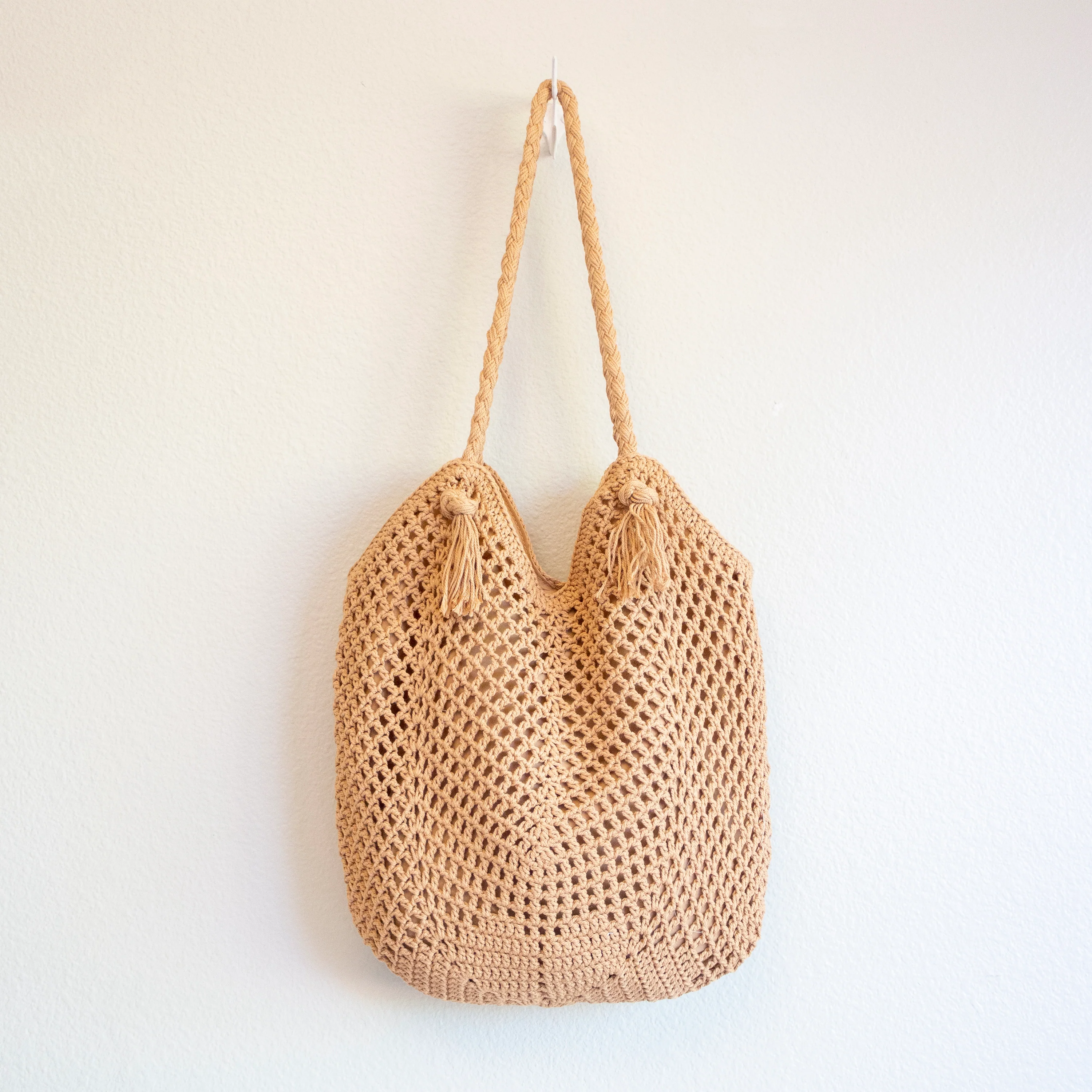 Handmade Crochet Retro Style Tote Bag