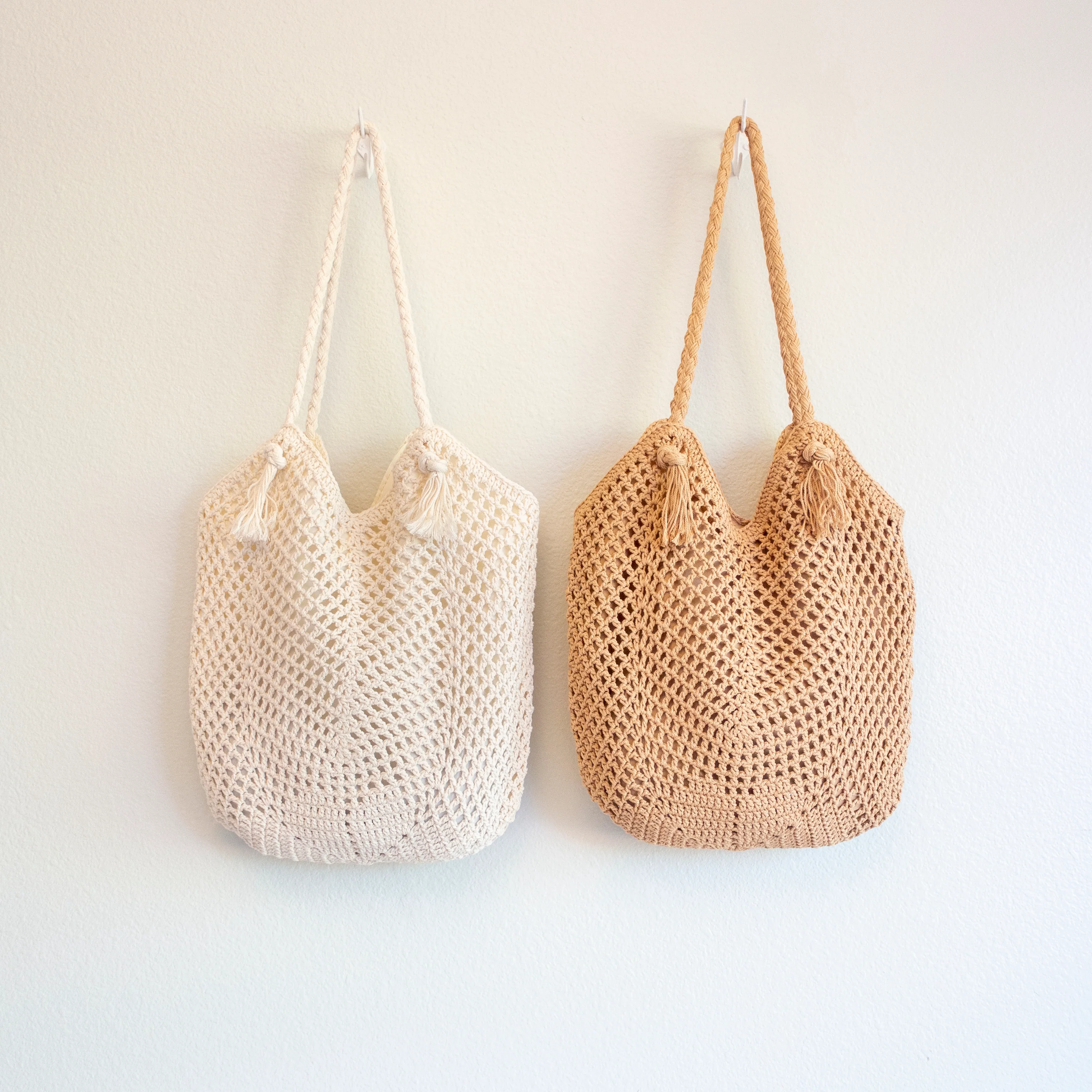 Handmade Crochet Retro Style Tote Bag