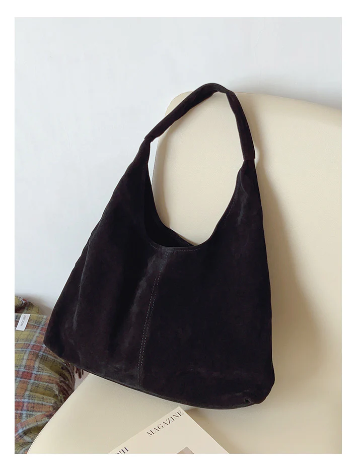 Soft Suede Shoulder Bag