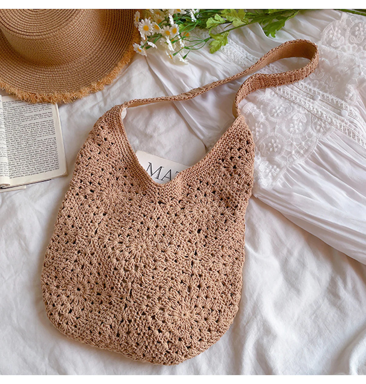Boho Crochet Shoulder Bag