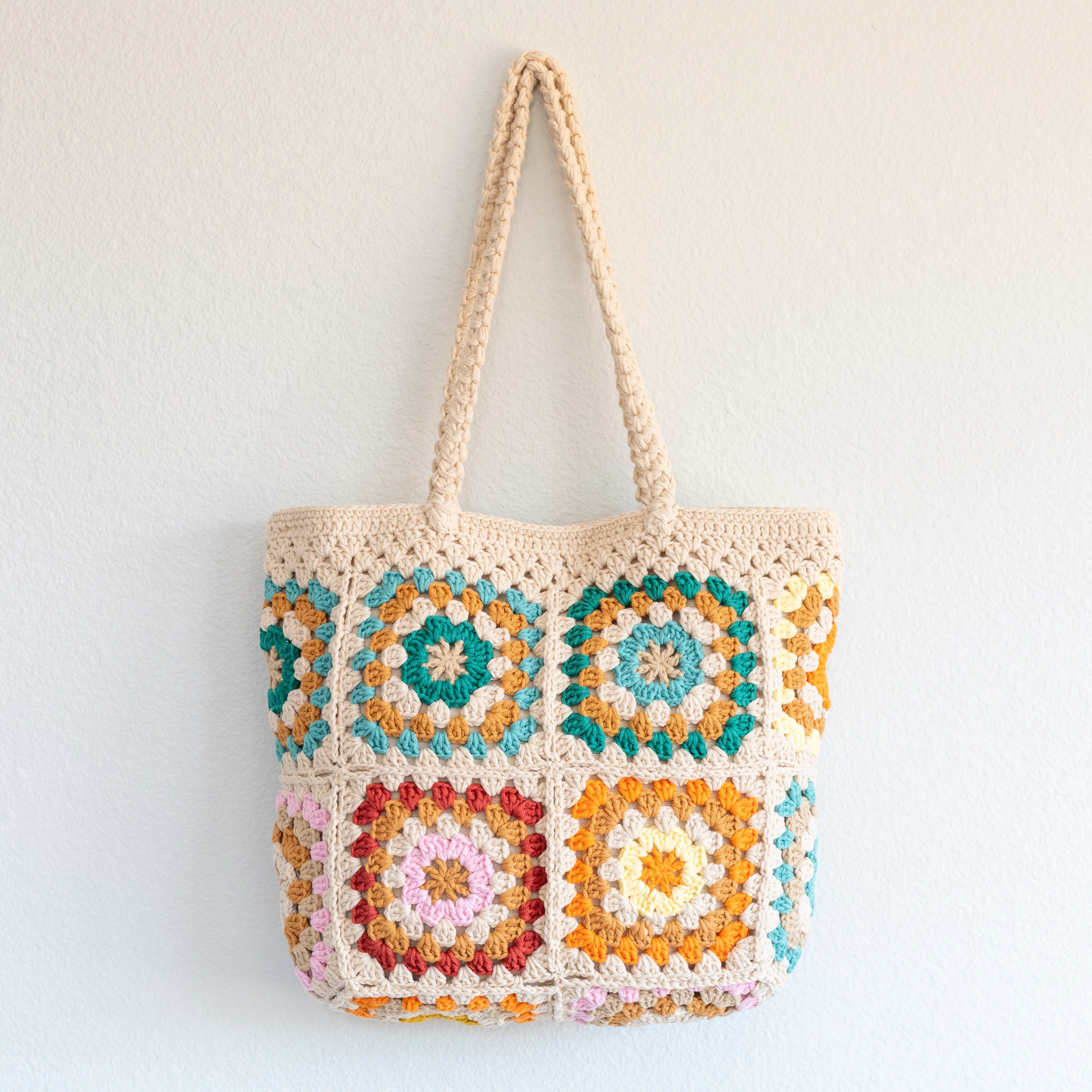 Handmade Crochet Granny Square Tote
