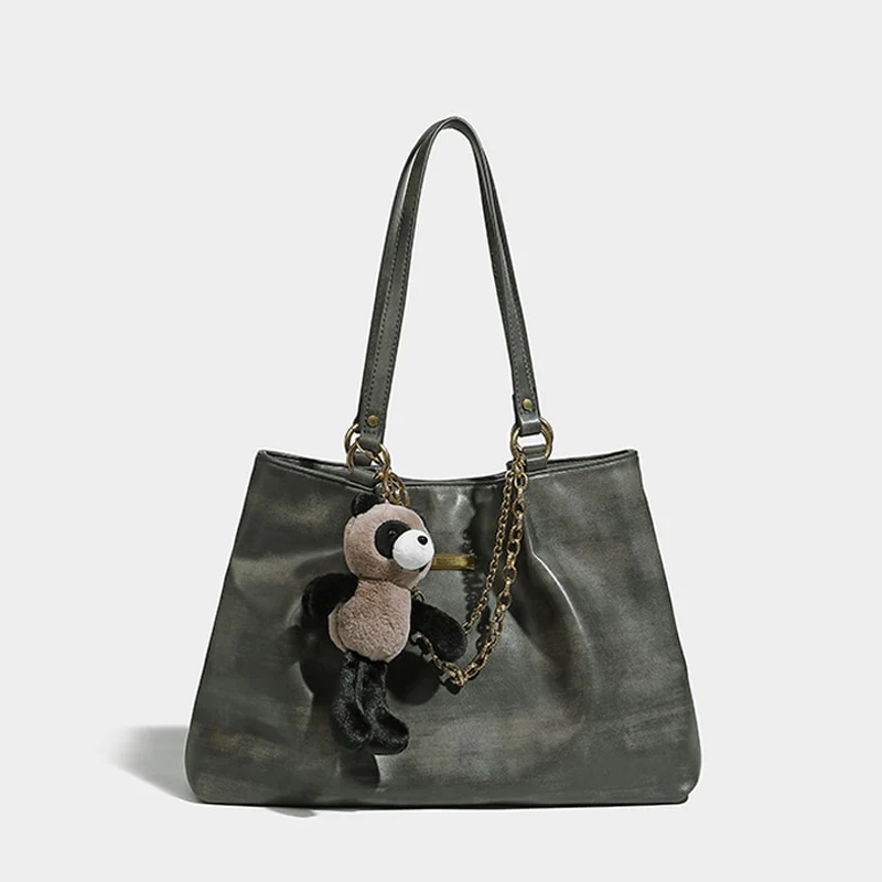 Bear Beanie Leather Purse