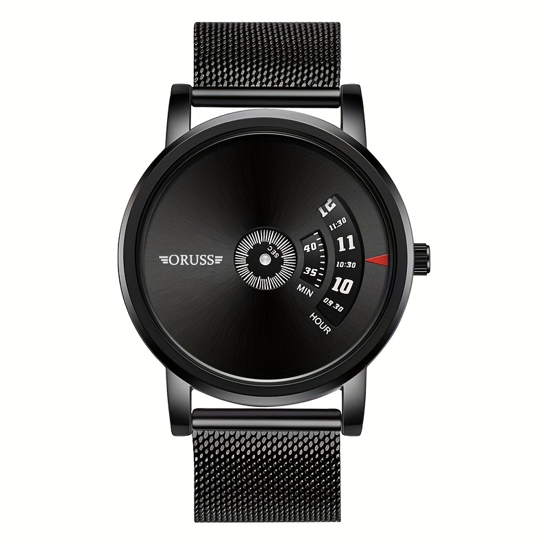 Casual Dual Time Quartz Watch Automatic Mesh Band Sports Watch For Women Men Students