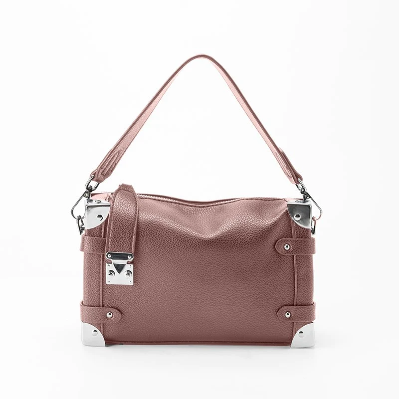 Leather Body Box Shoulder Handbag