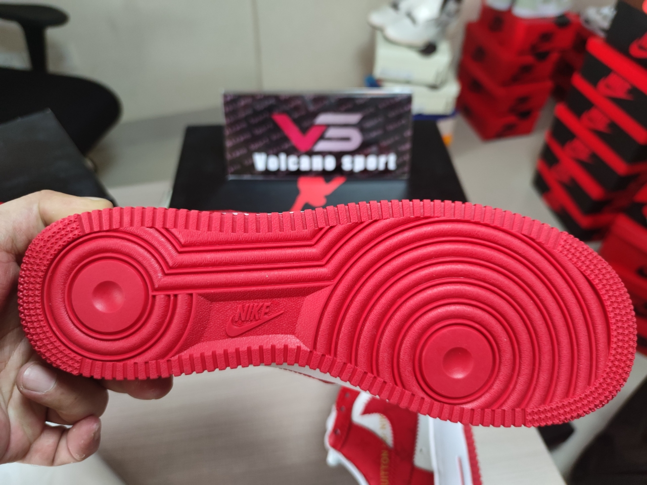 LV X Air force 1 red and white