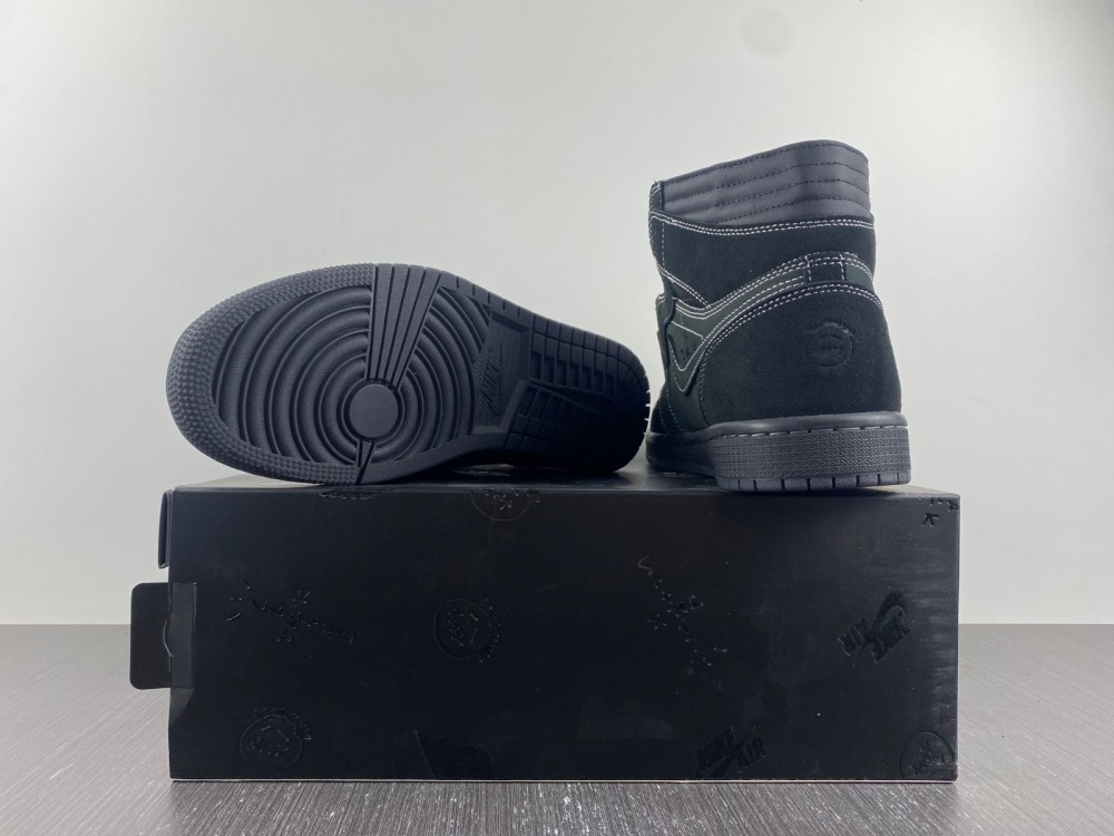 Nike Travis Scott x Air Jordan 1 Black Warrior Hook High Top DM7866-001