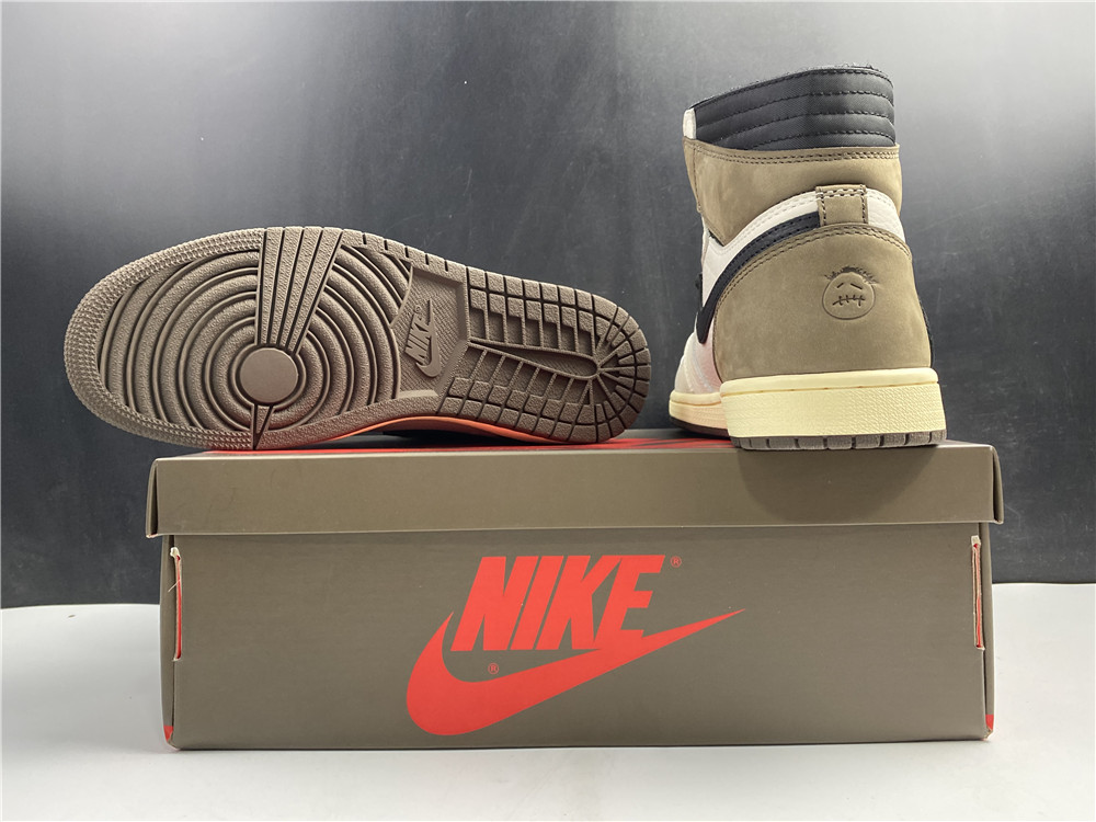 Jordan 1 Travis Scott x Air Jordan 1 reverse hook 2.0 white and brown reverse hook 2.0  CD4487-100