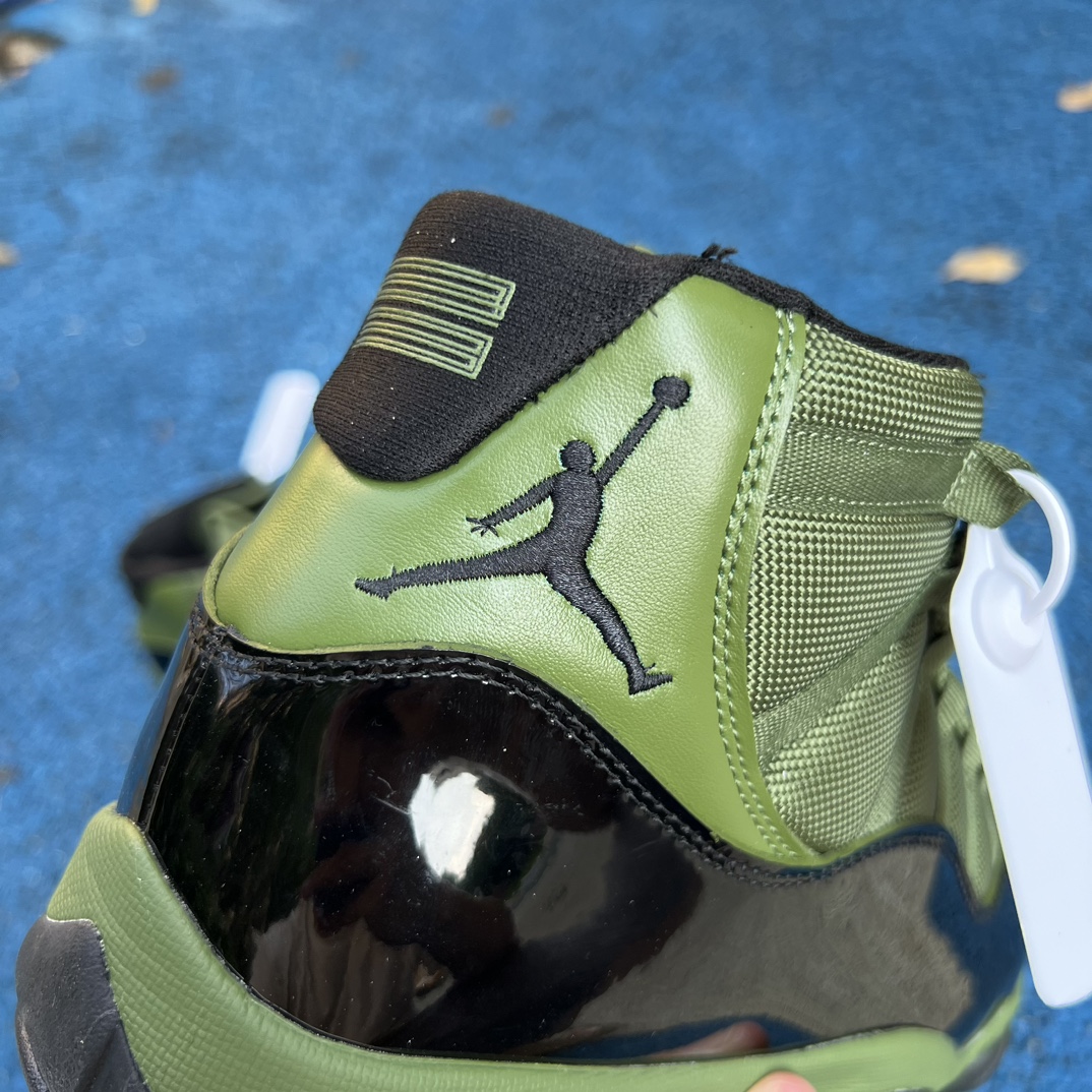 Nike Air Jordan 11 Olive Green High Top Carbon Plate CT8012-300