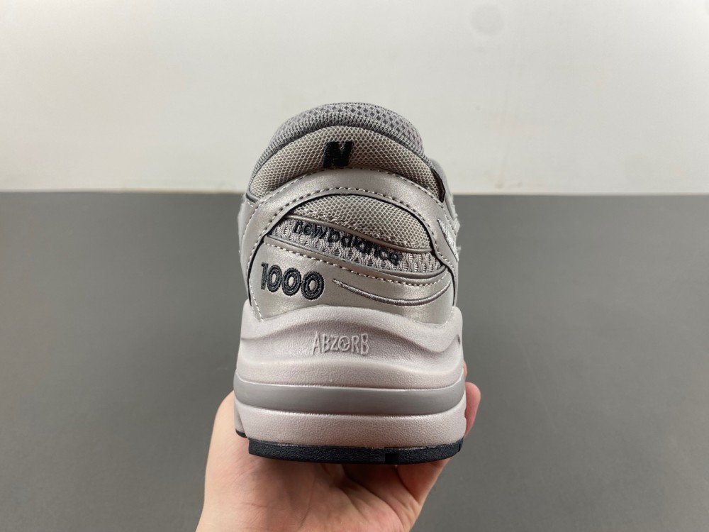 New Balance Silver 1000 Sneakers, Silver Metalic/Rainc