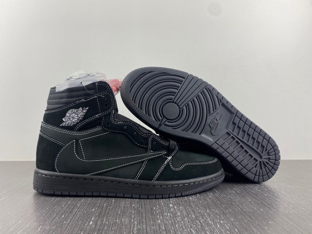 Nike Travis Scott x Air Jordan 1 Black Warrior Hook High Top DM7866-001