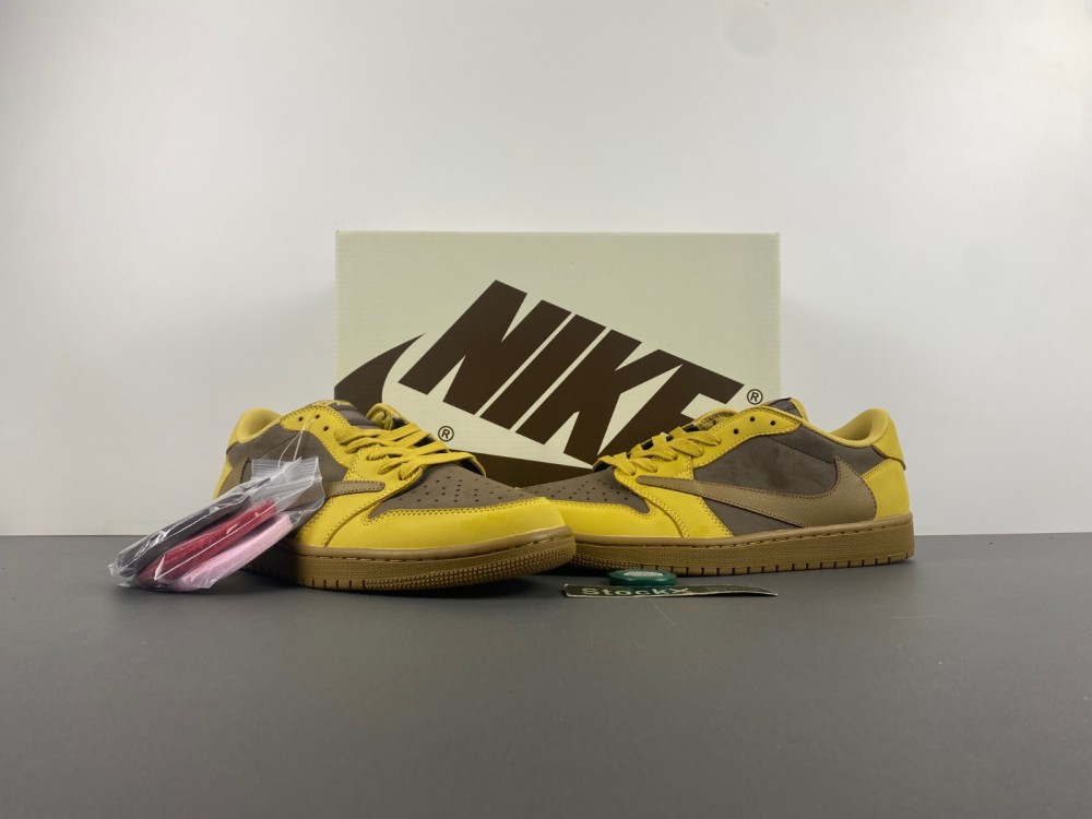 Nike Travis Scott x Air Jordan 1 Brown Yellow DM7866-665