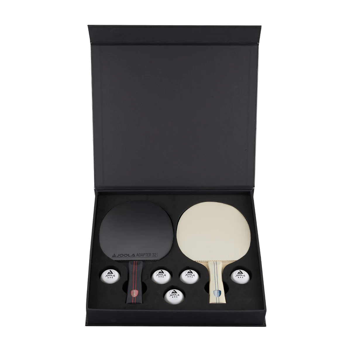 JOOLA Blizzard Blackout Table Tennis Rackets & Balls Set