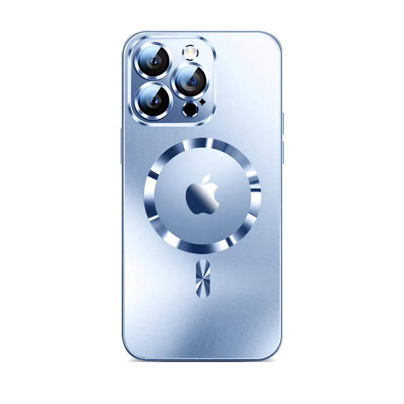 Light Blue iPhone MagSafe Matte Glass Case