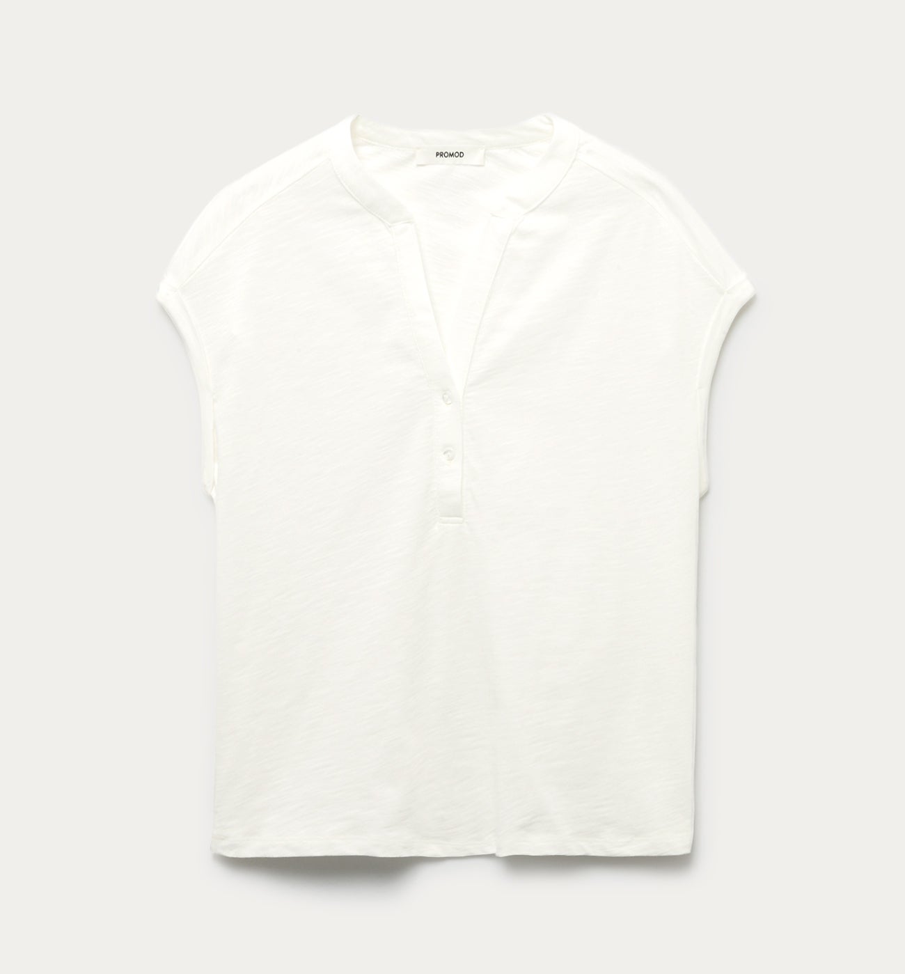 Tunic neckline t-shirt - White