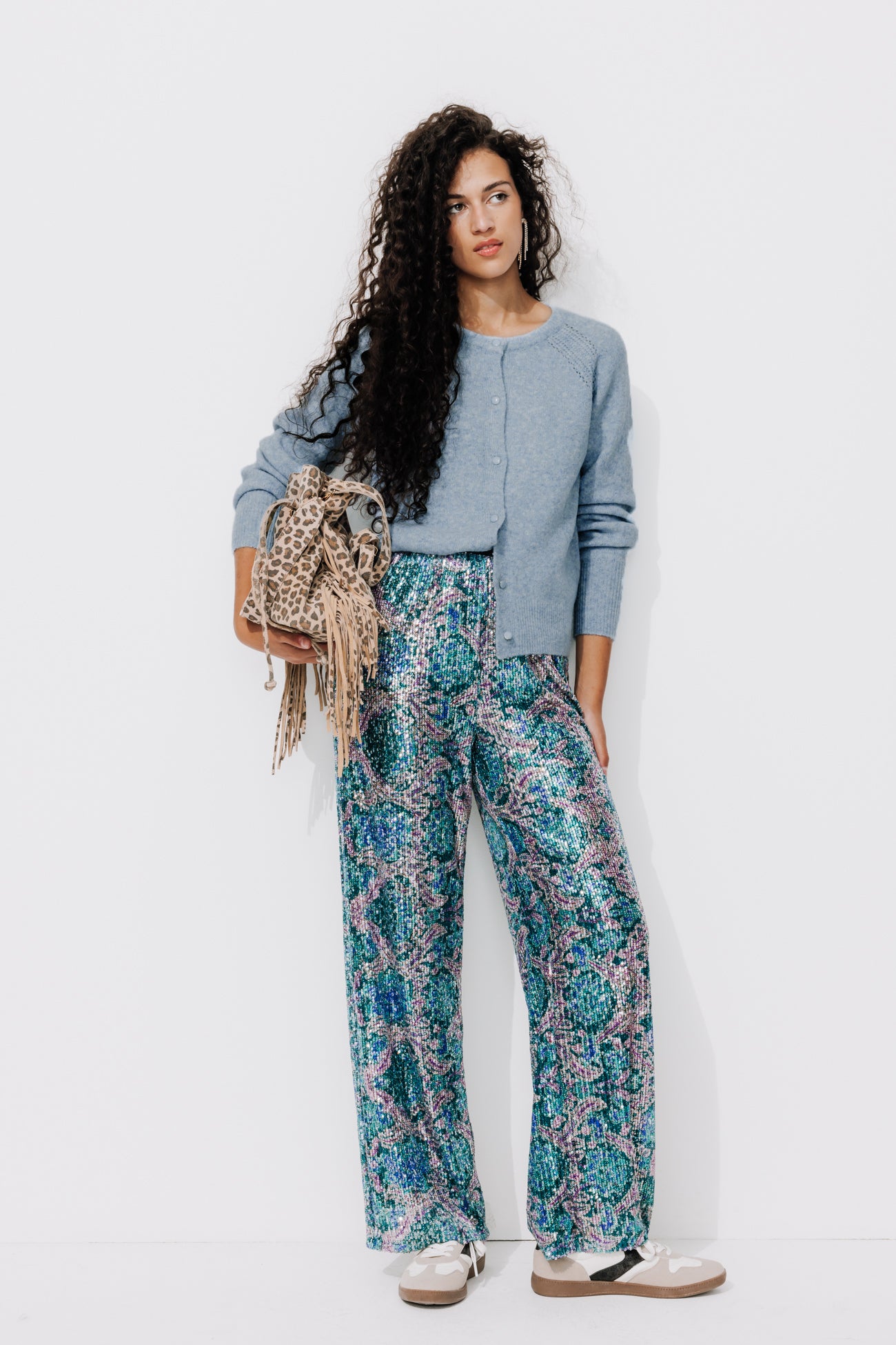 Soft button cardigan - Violet