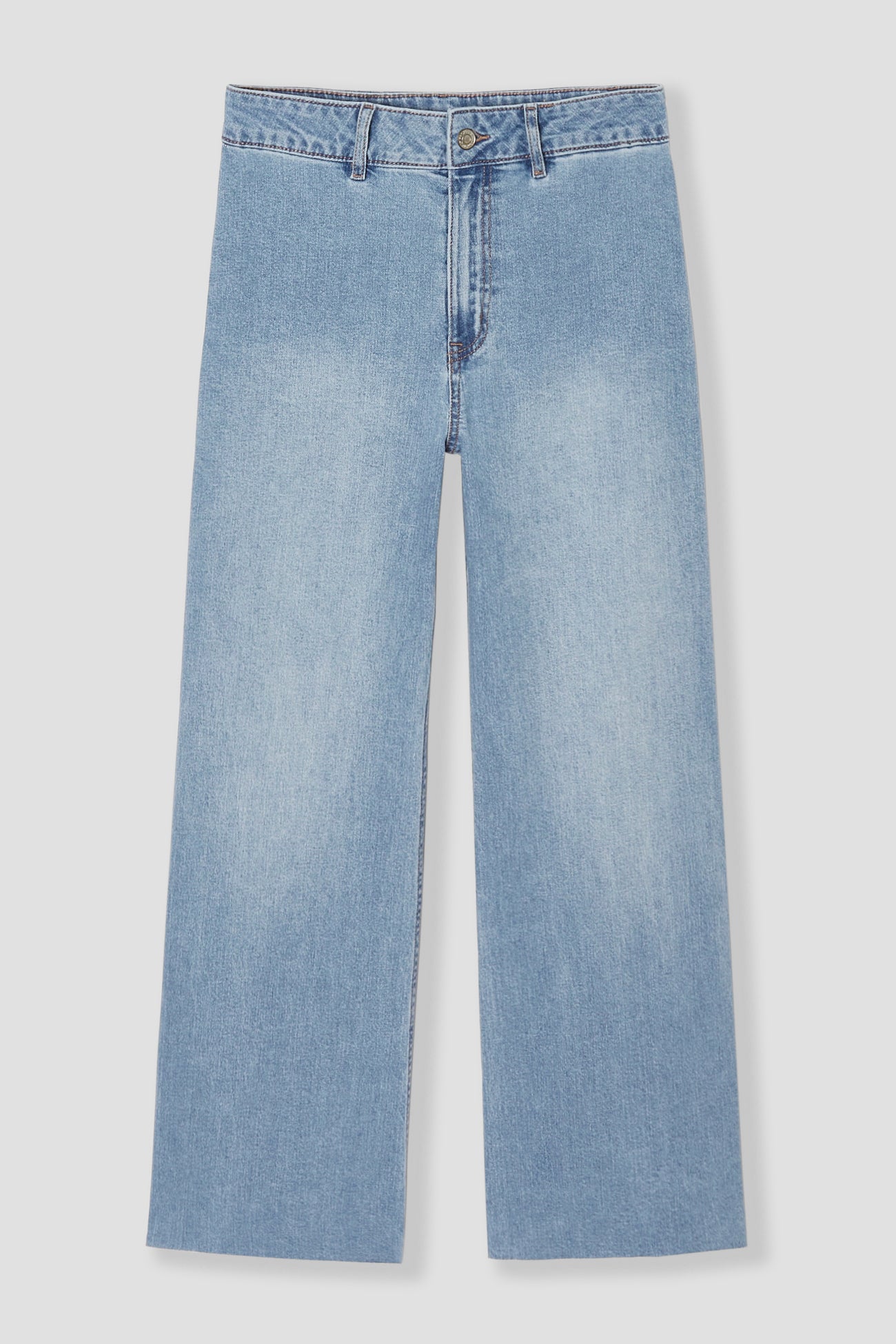 High-waist wideleg jeans - Medium denim