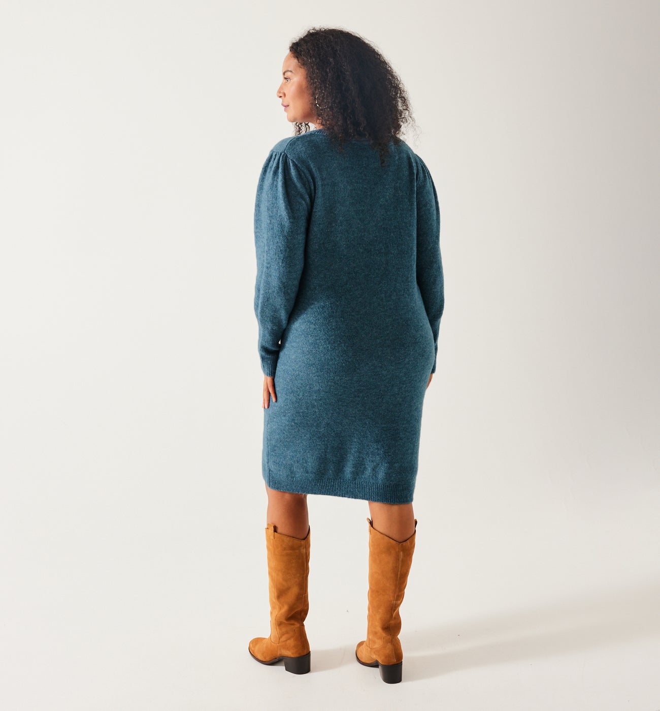 Flecked jumper dress - Black