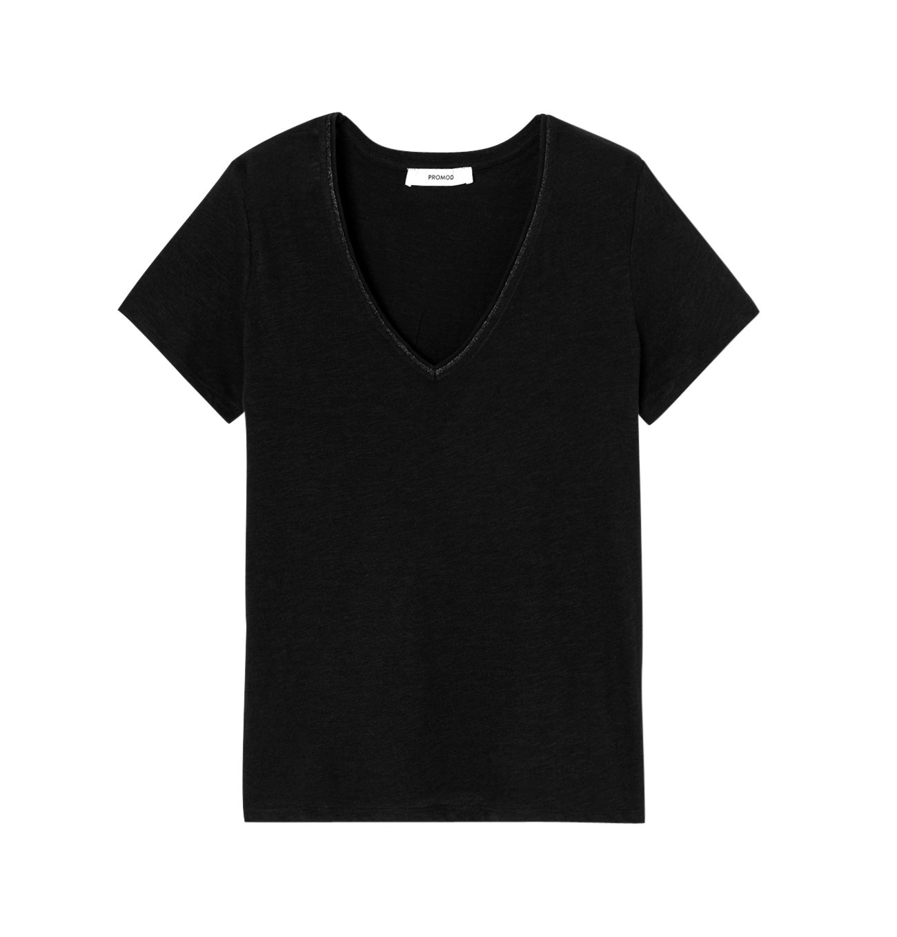 V-neck top - Ochre print