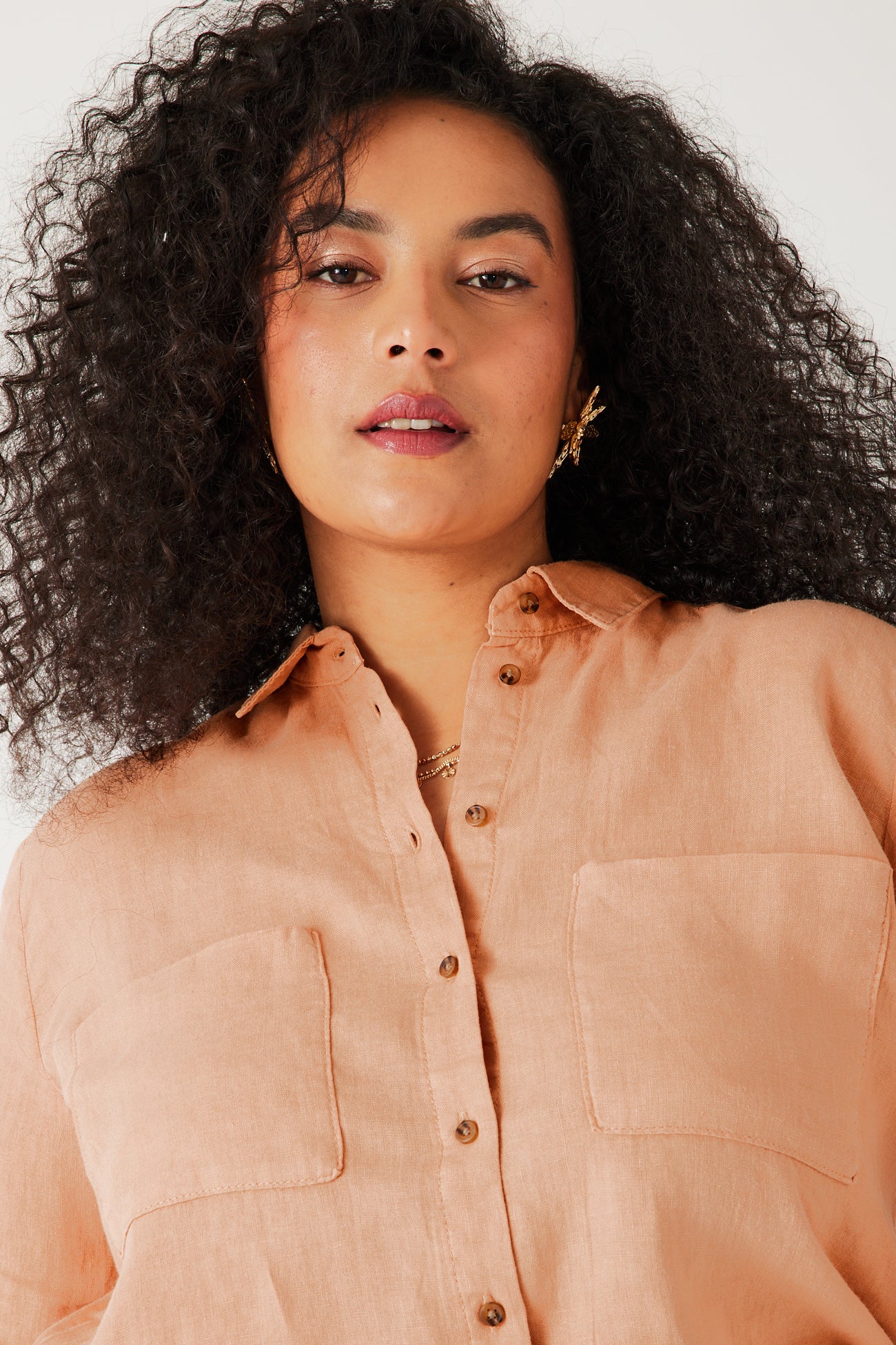 Linen shirt - Soft pink