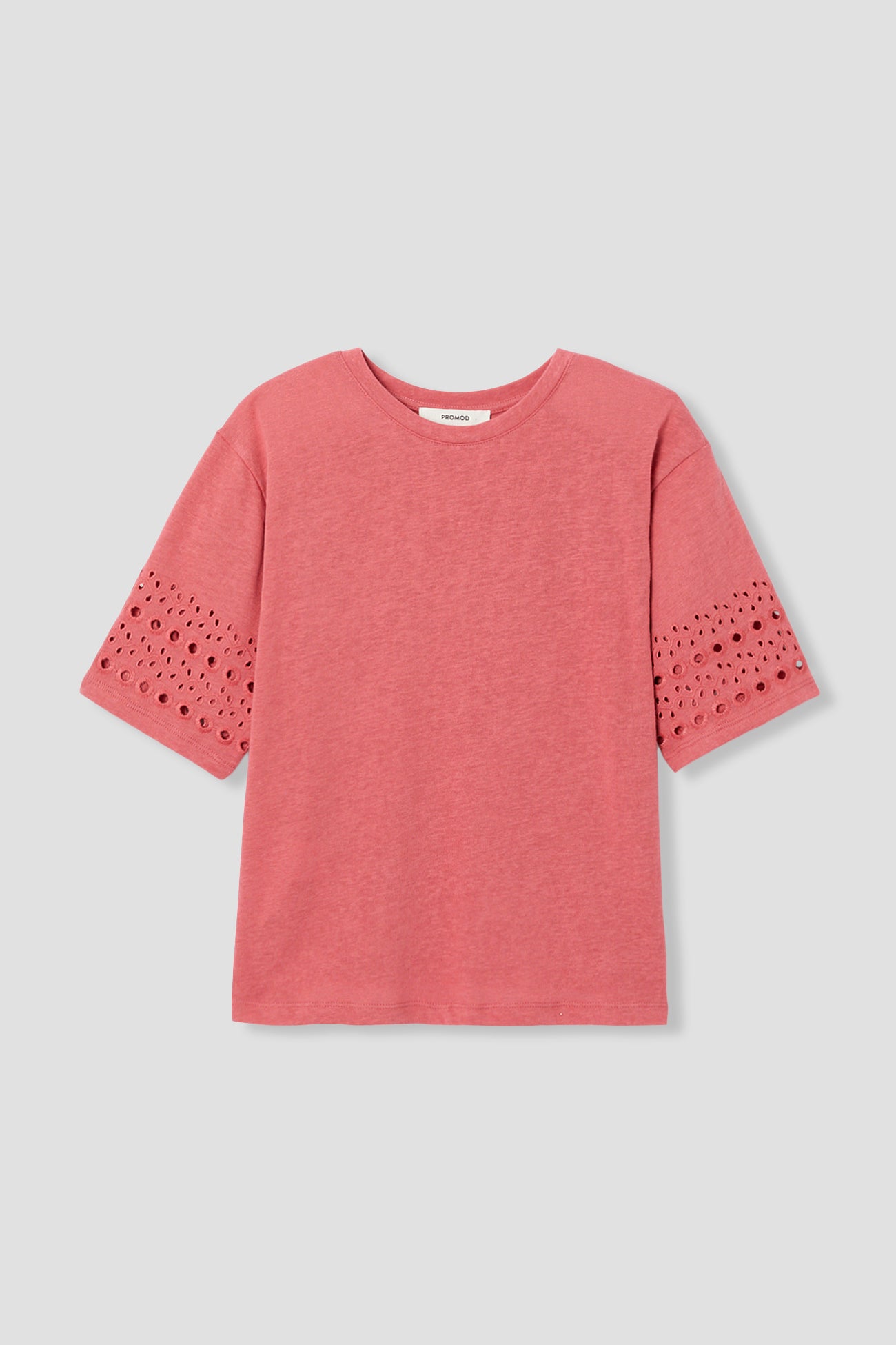 Broderie anglaise t-shirt - Old pink