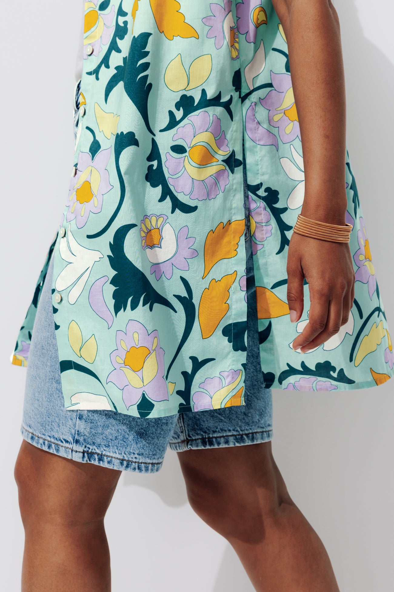 Patterned tunic - Light green print